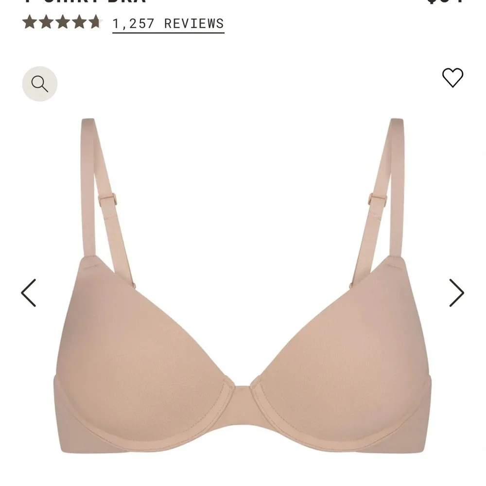 SKIMS FITS EVERYBODY
T-SHIRT DEMI BRA COLOR 
MICA SZ 36DDD - Picture 3 of 11